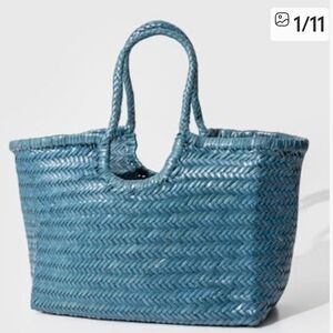 Dragon Diffusion Nantucket Big Basket  Steel Blue NWT